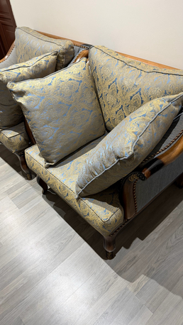 Al Yasmin, Furniture, SAR 350,  Heavy Duty Customize Strong Wood Sofa Set For Sale - Space Issue