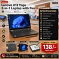BHD 138,  Lenovo Core I5 10th Generation Touch Laptop + Tablet With Pen 16GB RAM 13.5