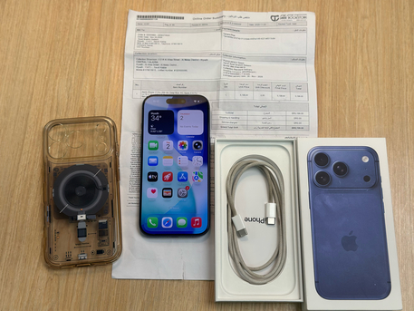 Olaya, Mobile Phones, SAR 3500,  IPhone 17 Pro Blue 256Gb  91% Battery