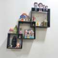 BHD 8,  Three Shelf Black Wooden Wall Decor For Sale. (With Out Toys).