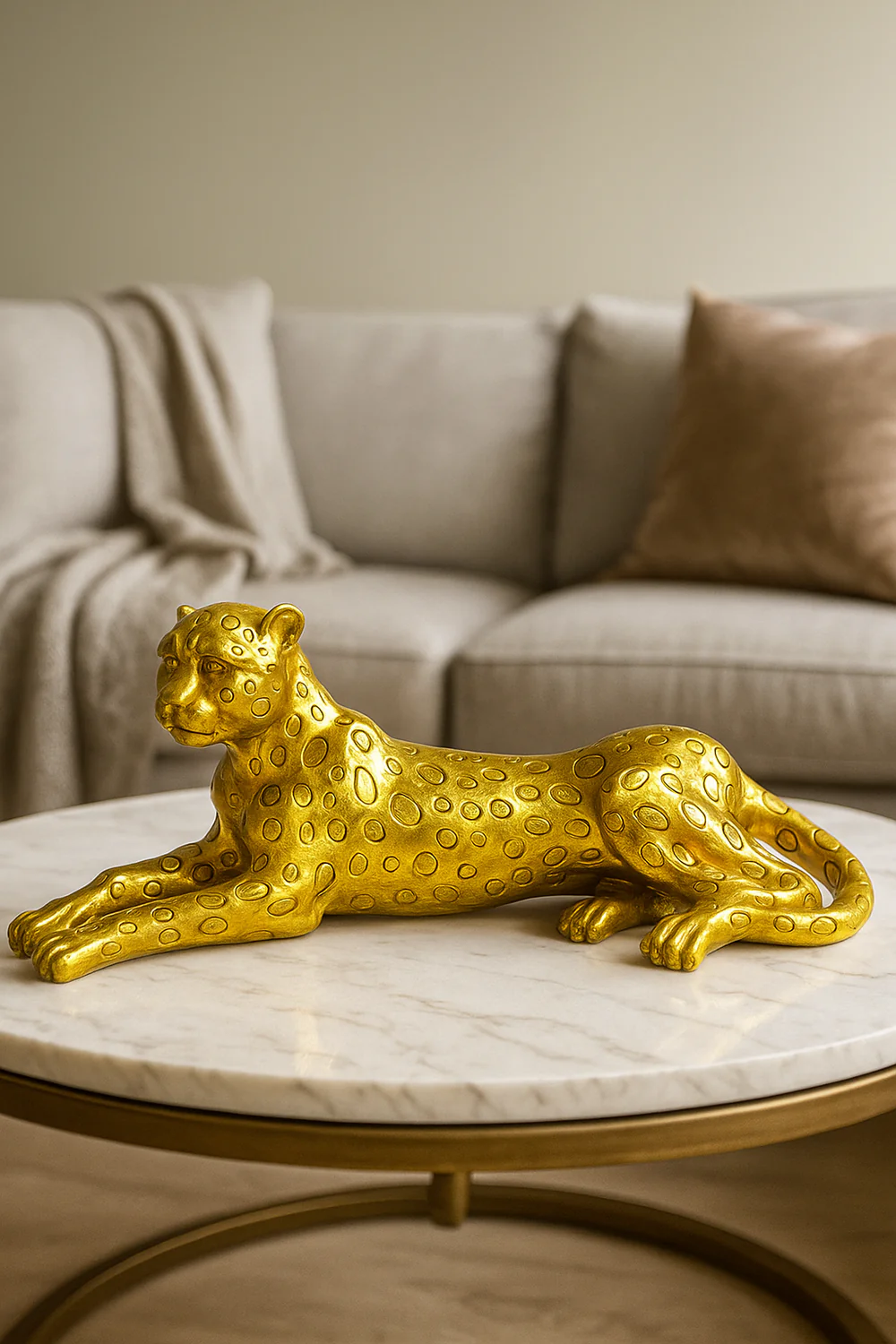 Noida, Household Items, INR 3,  Golden Cheetah Statue For Home Decor