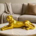 INR 3, Golden Cheetah Statue For Home Decor