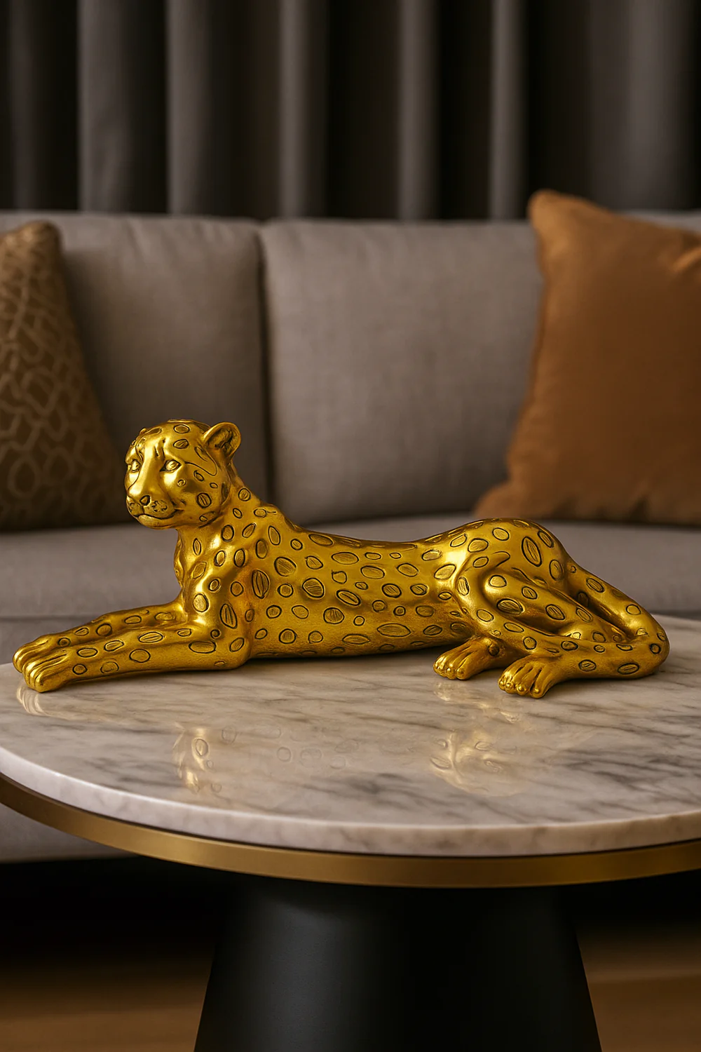 Noida, Household Items, INR 3,  Golden Cheetah Statue For Home Decor