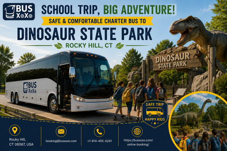 New York, Travel, Hire School Charter Bus To Dinosaur State Park For A Safe Journey In Rocky Hill, CT