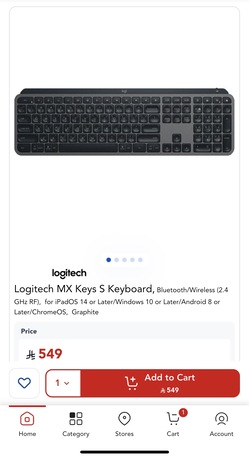 Riyadh, Computers, SAR 350,  Logitech MX Keys S Unopened. Jarir Price 549.  No. 1 Rated Keyboard ITW