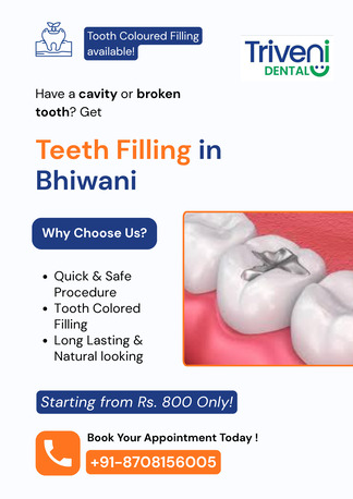 Haryana, Dental, Affordable Teeth Filling Treatment In Bhiwani | Triveni Dental