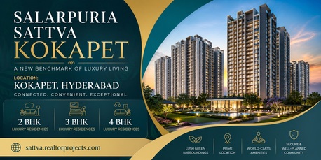 Hyderabad, Real Estate For Sale, 4 BR,  12345 Sq. Meter,  Salarpuria Sattva Kokapet &ndash; Luxury Living In Hyderabad