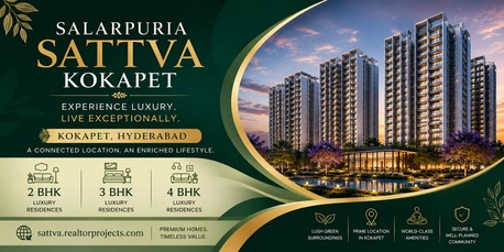 Hyderabad, Real Estate For Sale, 4 BR,  12345 Sq. Meter,  Salarpuria Sattva Kokapet &ndash; Luxury Living In Hyderabad