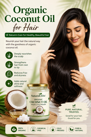 Mumbai, Health & Beauty Items, INR 236,  Organic Coconut Oil For Strong, Healthy & Shiny Hair