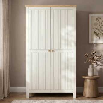 London, Furniture, GBP 219,  Linra White 2 Door Panelled Wardrobe