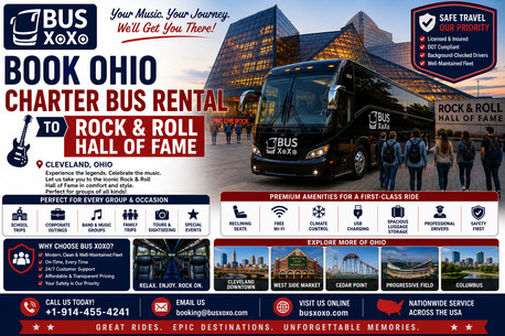 New York, Travel, Book Ohio Charter Bus Rental To Rock & Roll Hall Of Fame