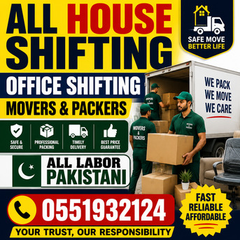 Dammam, Labor/Moving, House Shifting Movers And Packers Pakistani Friendly Team  0551932124