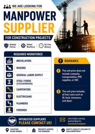 Jubail, Jobs, Looking For A Reliable Manpower Supplier