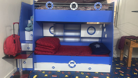 Al Aziziyah, Furniture, SAR 1350,  A Complete Kids Furniture Set Including Fancy Tower Bed, A Big Cupboard, Cabinets, Chairs.