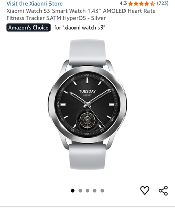 Jeddah, Watches, SAR 300,  Xiaomi Smart Watch S3 - Silver