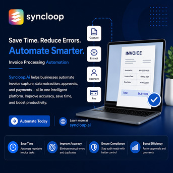 Washington DC, Financial, Expert Invoice Processing Automation Services | Syncloop.Ai