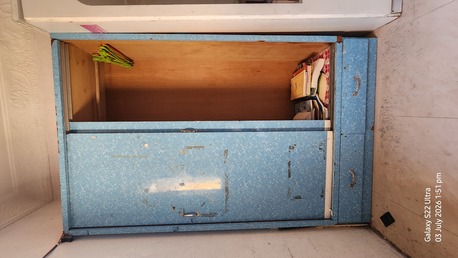 Abha, Household Items, SAR 60,  Blue 2-Door Sliding Wardrobe With Drawers
