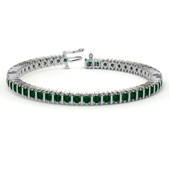 New York, Jewelry, USD 1,  Emerald Diamond Tennis Bracelet For Women 14K White Gold 2.00cttw