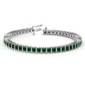 USD 1,  Emerald Diamond Tennis Bracelet For Women 14K White Gold 2.00cttw