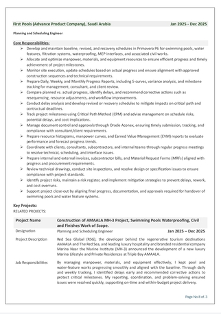 Al Wajh, Job Seekers, Planning And Scheduling Engineer