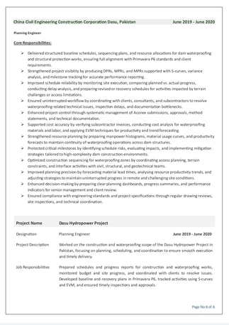Al Wajh, Job Seekers, Planning And Scheduling Engineer