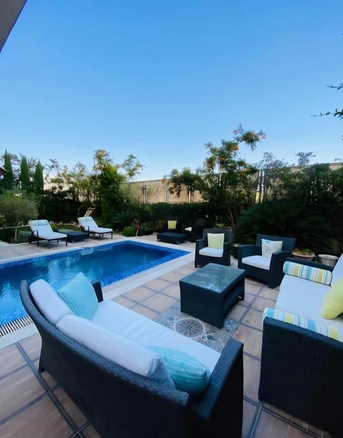 Al Fadel, Apartments, Flats, Houses & Villas, 50000/year,  Furnished,  4 BR,  Deplux Fully Furnished 4B Apart Garden, Pool , Gym And Terraces Der Ghbar 00962777688956