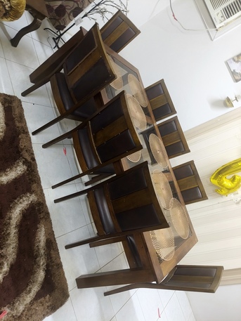 Al Safa, Furniture, SAR 550,  8 Seater Dining Table For Sale(very Good Condition)