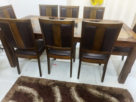 Al Safa, Furniture, SAR 550,  8 Seater Dining Table For Sale(very Good Condition)