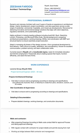 Riyadh, Job Seekers, Architectectural Engineer With 7 Years Of Experience