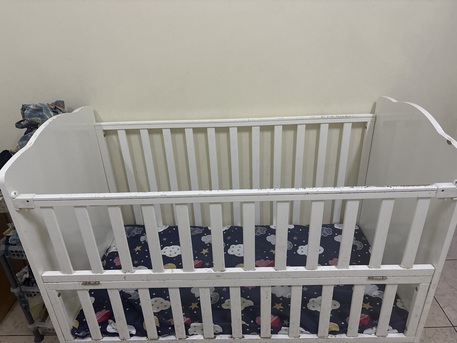 Khobar, Furniture, SAR 250,  Wooden Baby Crib With Matress 250 Ryal