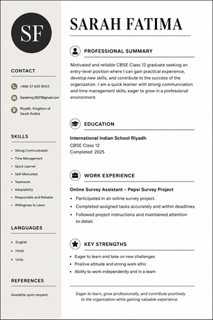 Riyadh, Job Seekers, Looking For An Entry Level Job As A Fresher For Learning And Experience