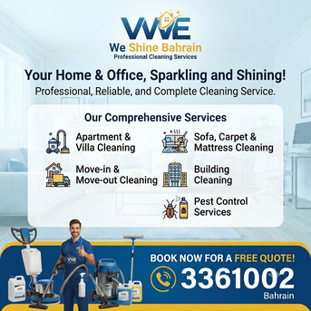 Bahrain Bay, Cleaning, Professional Deep Cleaning: Sofa, Carpet, Mattress & Villa/Apartment - Bahrain Bay