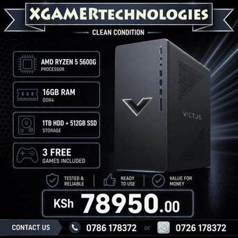 Nairobi, Computers, KES 78950,  Revived AMD Ryzen 5 HP Victus 15L Computer Tower