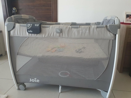 Adliya, Baby & Kid Stuff, BD 50,  Baby Crib/Cot (Joie Playard Excursion Change And Bounce Travel Cot)