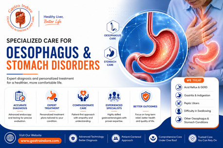 Indore, Health, Specialized Care For Oesophagus And Stomach Disorders