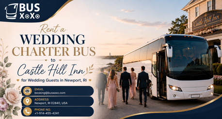 New York, Travel, Rent A Wedding Charter Bus To Castle Hill Inn For Wedding Guests