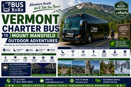 New York, Travel, Vermont Charter Bus To Mount Mansfield Outdoor Adventures