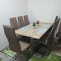 SAR 900,  Urgent Sale: Complete 8-Chair Dining Table Set &ndash; SR 350 Sofa Set (8 Seater) - SR 650