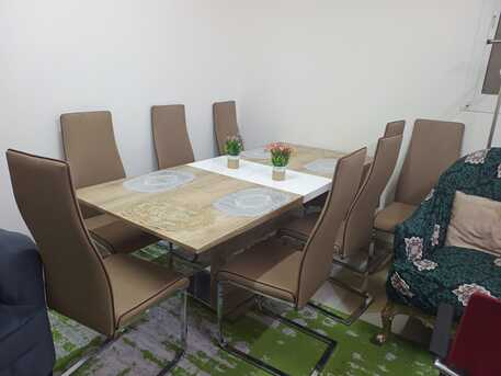 Al Aziziyah, Furniture, SAR 900,  Urgent Sale: Complete 8-Chair Dining Table Set &ndash; SR 350 Sofa Set (8 Seater) - SR 650