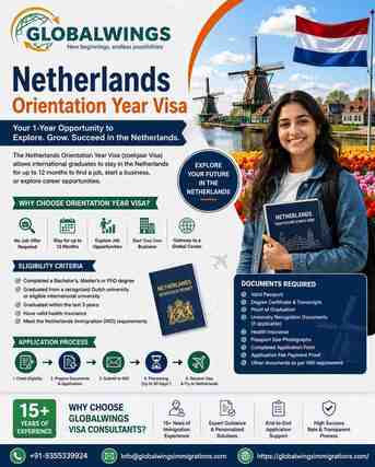 New Delhi, Counseling, Best Netherlands Orientation Year Visa Services For Indian Students