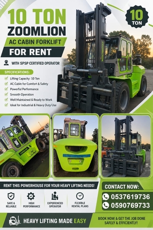 Jubail, Jobs, Forklift 10 Ton With AC CABIN