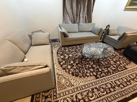 Dammam, Furniture, SAR 1400,  Full Sofa Set With Center Table And Carpet With Dining Tables And Free Household Items