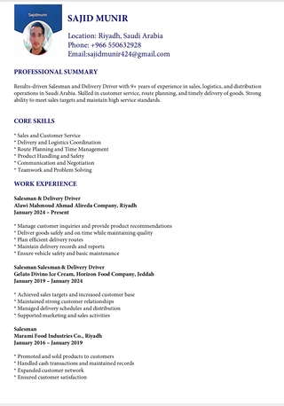 Riyadh, Job Seekers, Looking A Good Job With Good Salary Driver Adyna Isuzu Truck Or Toyota Van