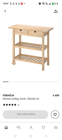 Al Safa, Furniture, SAR 350,  Trolley From Ikea And Book Shelf For Sale