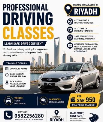 Riyadh, Lessons Offered, 🚗 Professional Driving Lessons In Riyadh