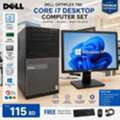 BHD 115,  Dell Core I7 -Computer Set Speed 3.30Ghz 16GB RAM | 512GB SSD Win 10 Pro 19'&prime; HD Monitor-/