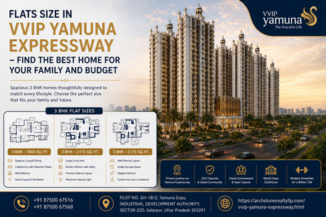 Greater Noida, Real Estate, Flats Size In VVIP Yamuna Expressway &ndash; Find The Best Home For Your Family And Budget