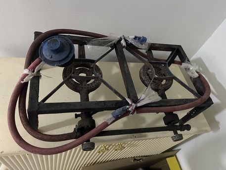 Dammam, Household Items, SAR 40,  Used 2-Burner Heavy Duty Cast Iron Gas Stove With Regulator & Hose