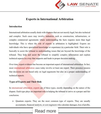 New Delhi, Legal, Experts In International Arbitration