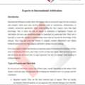 Experts In International Arbitration